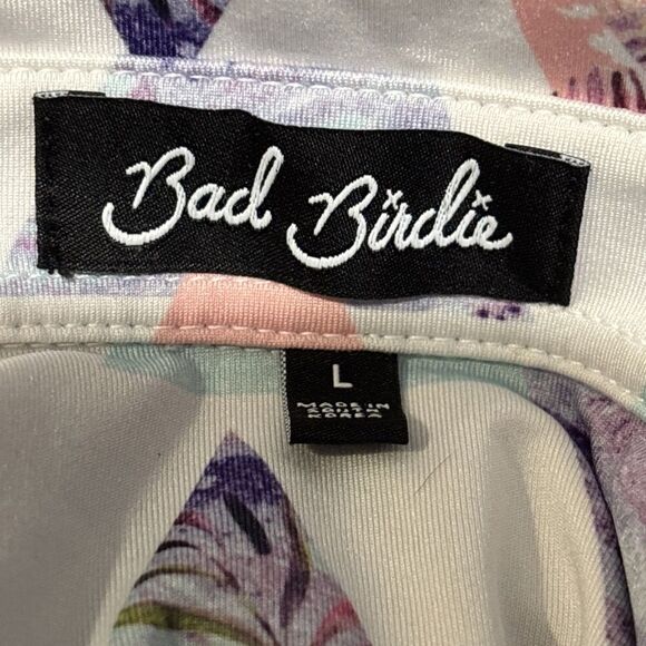 Bad Birdie Polo Shirt Men's Large Triangle Geometric Palm Tree Performance Golf - Picture 15 of 16